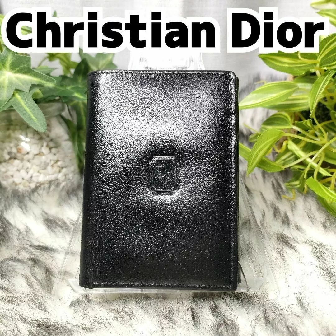 Christian Dior Portefeuille Triple Noir Femme Accessoires Portefeuilles Authentique