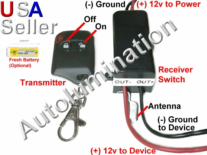 12 Volt Remote Switch Wireless Wireless Relay Module Incl. Remote