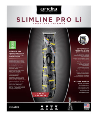 ANDIS SLIMLINE PRO LI (LITHIUM) (D8) NATION CROWN KABELLOSER WIEDERAUFLADBARER TRIMMER