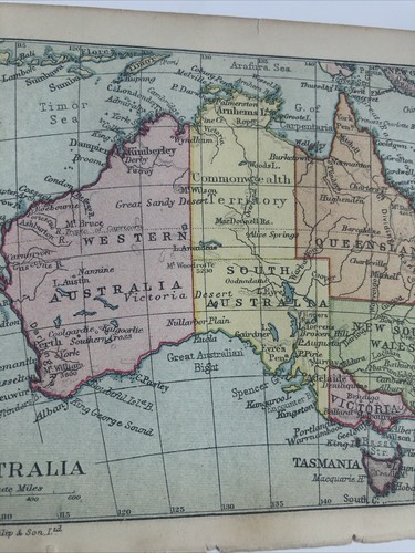 Map 1913: Pacific Ocean New Zealand Australia Original Vintage Print 28/29 B - Picture 11 of 13