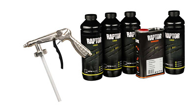 U-POL RAPTOR Transportflächen Fahrzeug Beschichtung Set schwarz + UBS Pistole