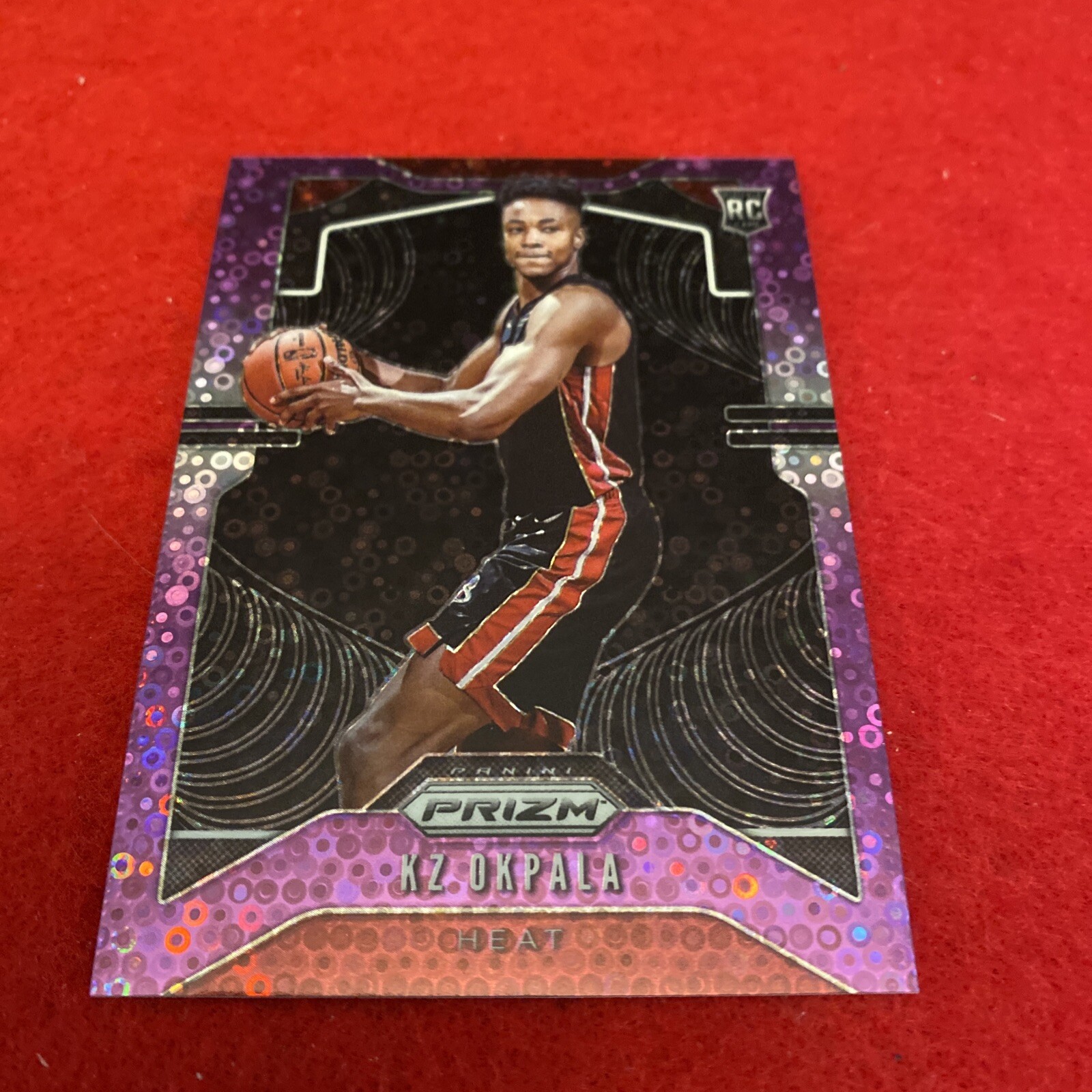 2019-20 KZ Okpala Panini Prizm #275 Fast Break Purple Parallel (#’d 44/75) RC