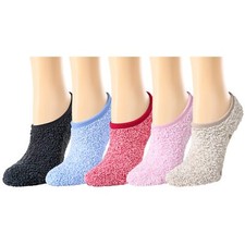 Fuzzy Socks With Grips for Women Ankle Slipper Socks With Non Skid Bottoms Fl...