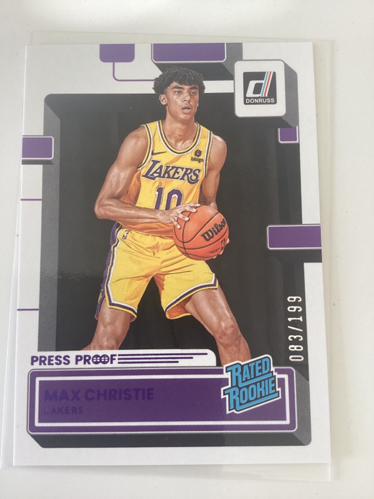 2022-23 Panini Donruss Rated Purple Press Proof /199 Max Christie #234 Rookie RC