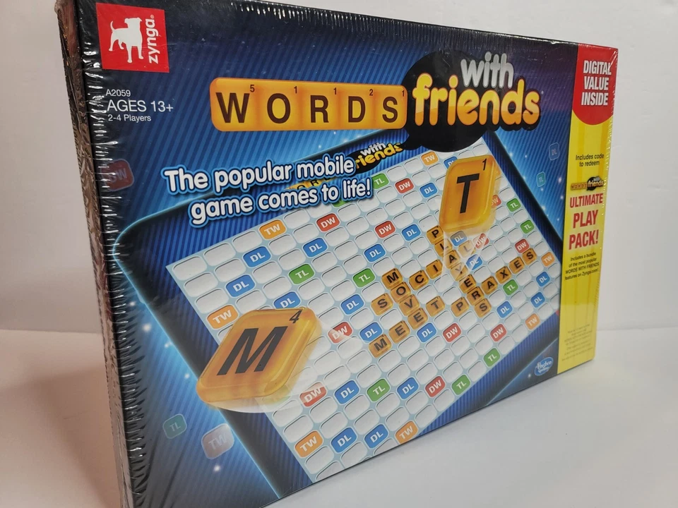 SEALED- Words With Friends Board Game by Zynga Hasbro Gaming Scrabble Mattel NEW Foto 3 de 3