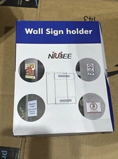 Niubee 6 Pack Acrylic Wall Sign Holders 8.5" x 11" Vertical Clear Plastic Frames