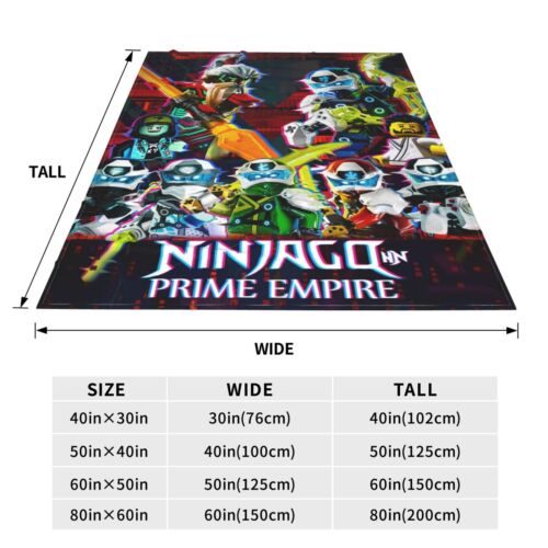 Ninjago Cartoon Comics weich warm gemütlich Flanell Überwurfdecke für Schlafstuhl Sofa - Bild 3 von 30