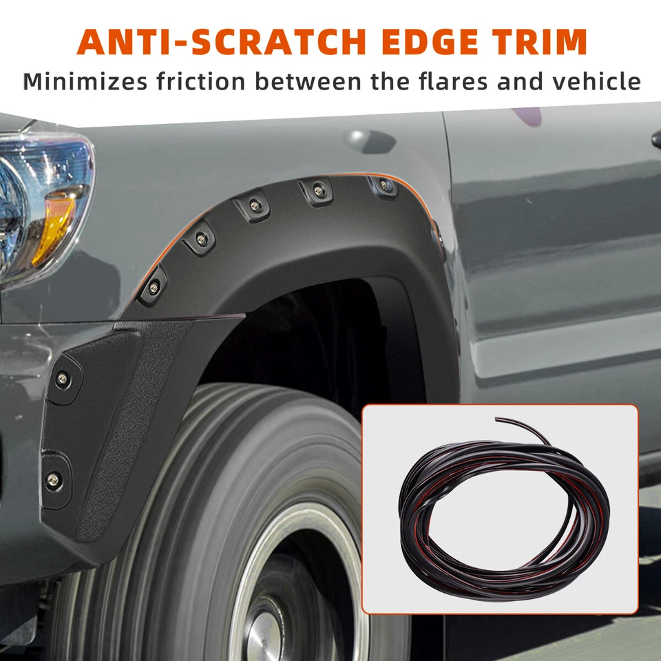 Fender Flares Pocket Rivet for 2012-2015 Toyota Tacoma Bolt 6ft Long Bed 4pcs Foto 3 de 4