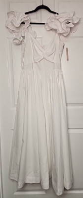 Cleobella Pasha Ankle Women XL White Maxi Dress w/pockets Minimalist Classic NWT