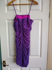 Womens Purple Shein Ruffled Body Con Dress Size Large