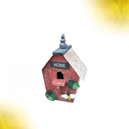  Red Bamboo House Decorations for Home Handcrafted Birdhouse - Picture 1 of 11