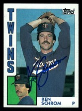 Ken Schrom Minnesota Twins IP Signed Autographed 1984 Topps #322