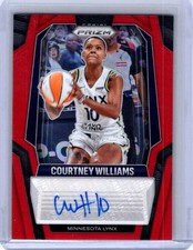 2025 Panini Prizm WNBA #SG-CW Courtney Williams Signatures Red Prizm #/99