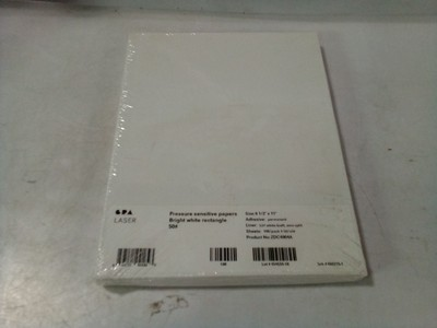 #ad #ad GPA Laser Pressure Sensitive Paper White 8.5 x 11 100 Sheets $14.49