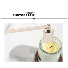 ACOGEDO Elegant Long Handle Gold Stainless Steel Candle Snuffer For Safe Wick