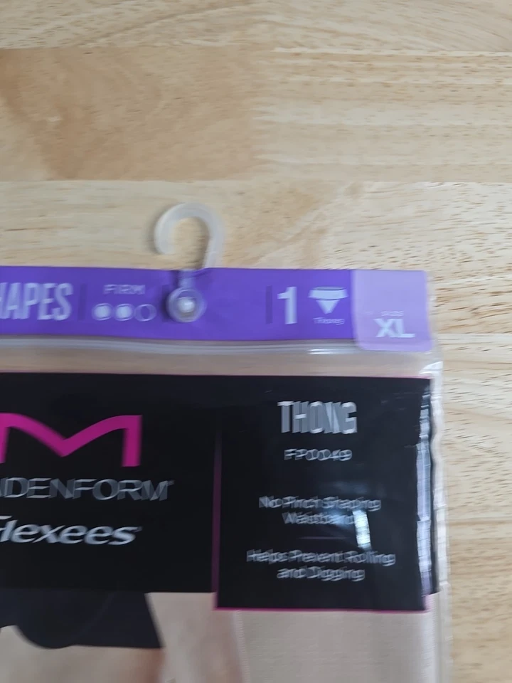 Tanga de encaje Maidenform Flexees suavizante ropa moldeadora fresca comodidad desnuda para mujer XL Foto 4 de 4