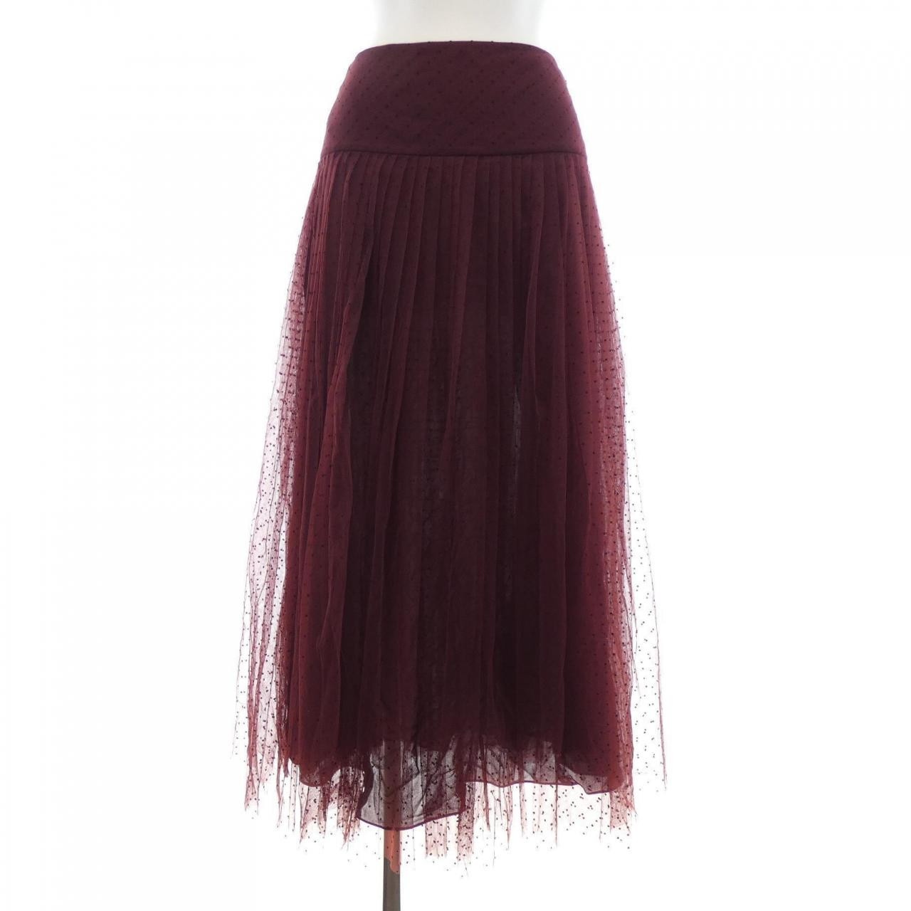 Auténtica falda midi plisada Christian Dior en tul plumeti (841J50A8810) #...