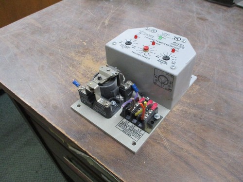 Time Mark 3 Phase Power Monitor 2500-208 208V 50/60Hz Delay: 1-10sec Used