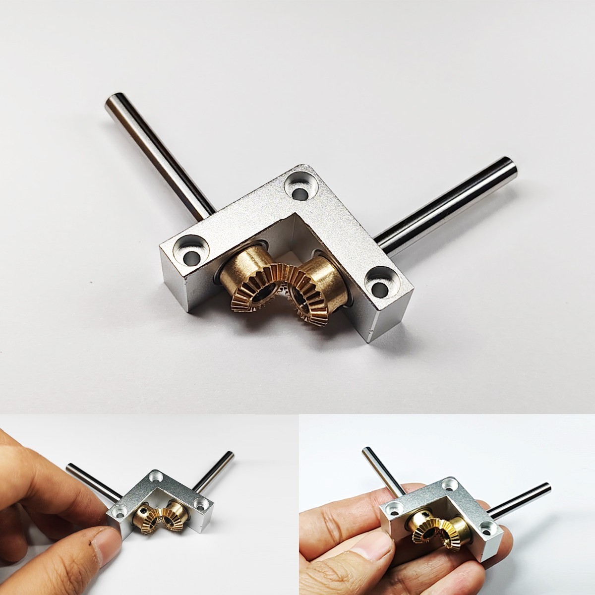 4/5mm Mini Right Angle Gearbox, 90-Degree 1:1 Bevel Gear Transmission