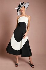 Coast Mono Fit & Flare Dress Womens Occasion Dresses