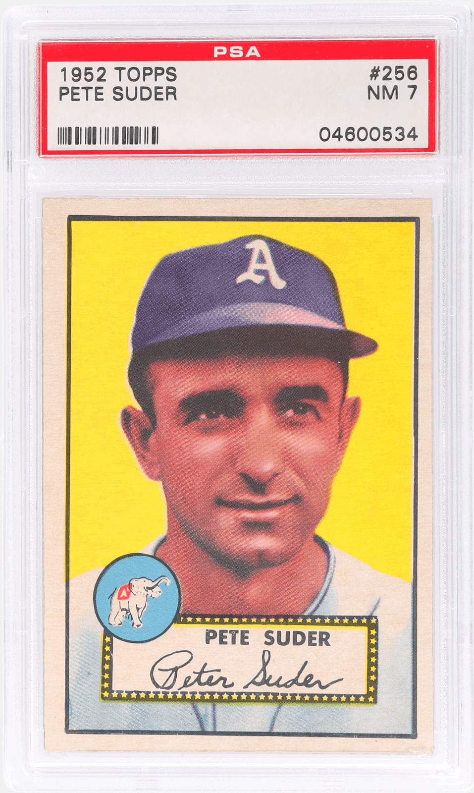 1952 Topps Pete Suder #256 PSA 7
