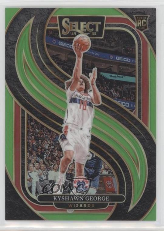 2024 Panini Select Premier Level Neon Green Prizm 6/75 Kyshawn George #177 12cb