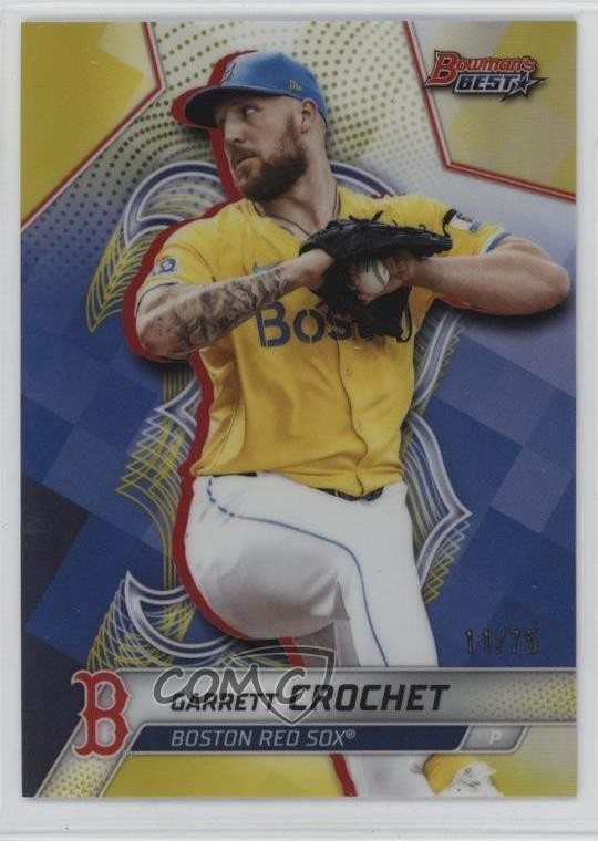 2025 Bowman's Best Yellow Refractor 11/75 Garrett Crochet #3 13c1