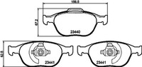 Hella Pagid Bremsbelagsatz Scheibenbremse 8DB 355 009-561 FüR DNW Transit Ford 1