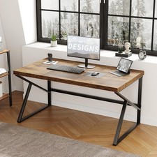 HSH Industrial Home Office Computer Desks/Table Metal Frame 140cm Workstation