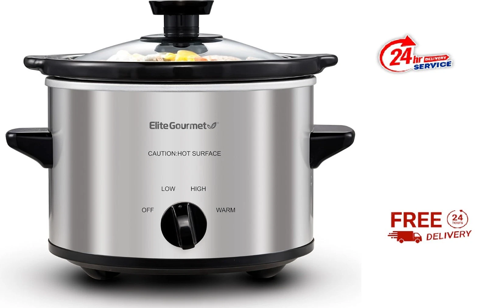 Small Slow Cooker Stainless Steel Crock Pot Mini Kitchen Appliance Portable New