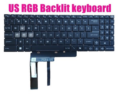 US RGB Tastatur mit Hintergrundbeleuchtung für MSI Vector 17 HX AI A2XWIGA2XWHG/A2XWJG (MS-17S3)