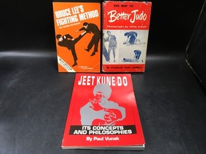 Vintage Martial Arts 3 Book Lot Bruce Lee Fighting Method Jeet Kune Do Judo JKD