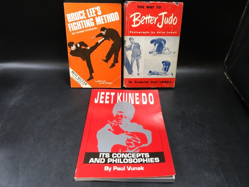 Vintage Martial Arts 3 Book Lot Bruce Lee Fighting Method Jeet Kune Do Judo JKD