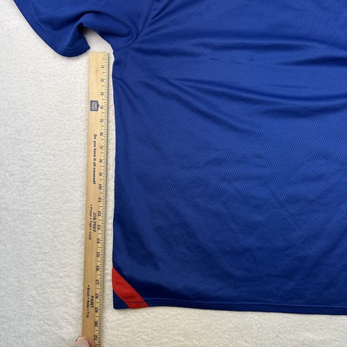 California Dynasty Jersey Shirt Mens 2XL Blue Mesh V-Neck Moisture Wicking - Afbeelding 10 van 11