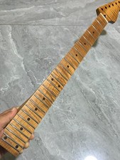 AAA 24 Fret Roasted flame Maple Electric guitar Neck Part Replace 25.5inch Satin