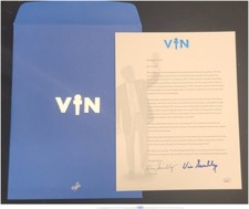 Vin Scully Hand Signed Auto Retirement Letter 9/23/2016 LA Dodgers Mint Rare JSA