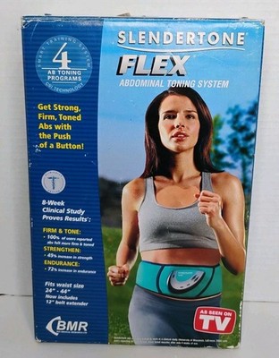 Slendertone Flex Abdominal Toning System Device Belt Manual & Bag Grey Blue
