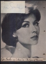 Gia Scala - Signed Autograph Scrapbook Page - Guns of Navarone d.1972