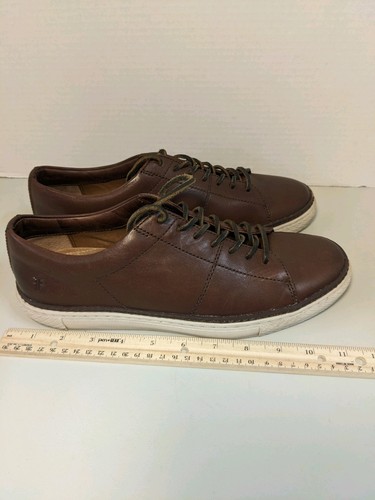 Frye Essex Low Leather Sneaker Brown Men's Size 9.5 Lace Up - Picture 3 of 13