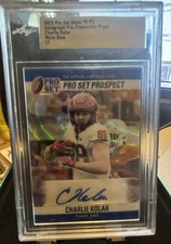 22 Pro Set Metal 1/1 Charlie Kolar Auto. Wave Blue. Pre Production Proof.