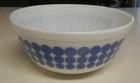 Pyrex Blue Dot Mixing Bowl #403 8”