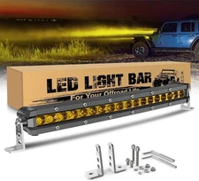 Colight Amber LED Driving Lights Bar Fog Lamp Spot Flood Combo Beam 14Inch Pods