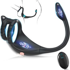Penis Cock Ring Anal Vibrator Butt Plug Male Prostate Massager Sex Toys for Men