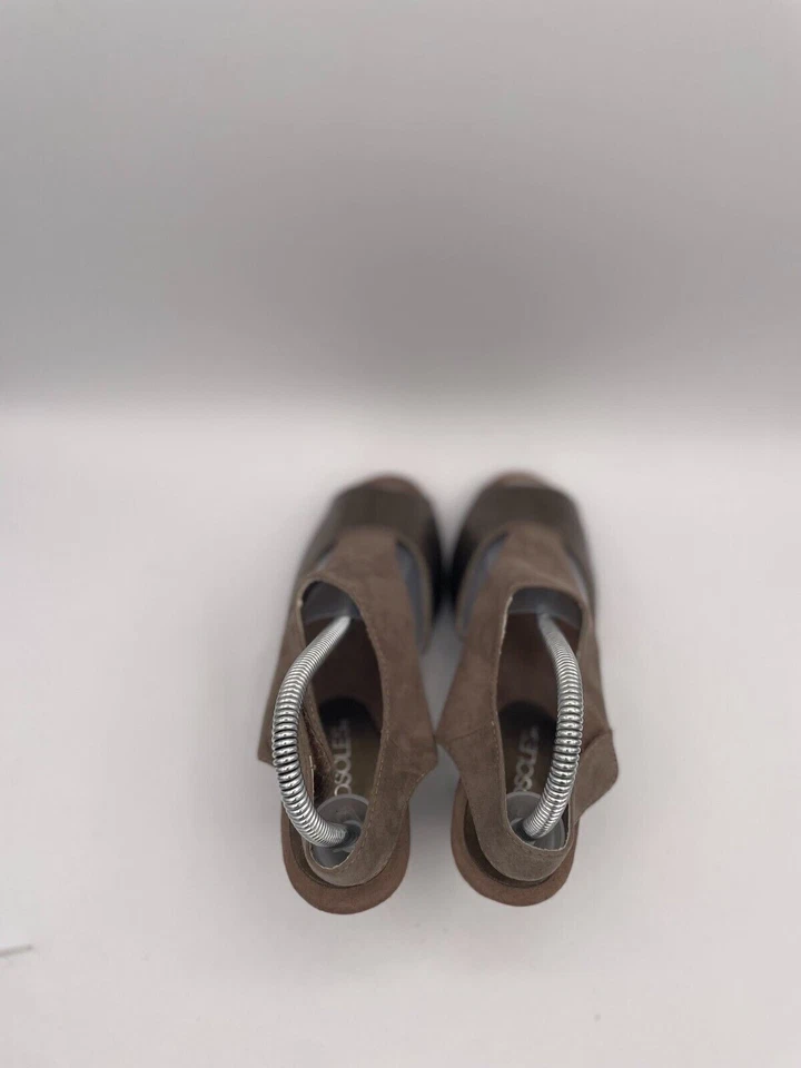 Salto Aerosoles Ginerator T-Strap Feminino Tamanho 7.5 Marrom Peep Toe - Imagem 4 de 4