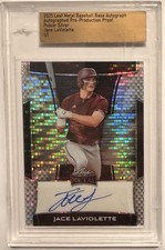 Jace LaViolette 2025 Leaf Metal 1/1 Auto Pre production Proof Pulsar silver