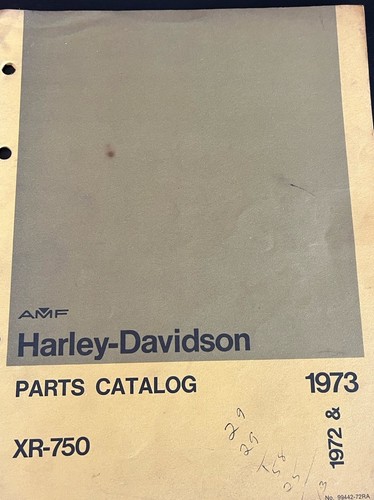1972 & 1973 Harley Davidson XR-750 Model Parts Catalog