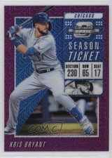 2019 Panini Chronicles Contenders Optic Purple Mojo Prizm 20/75 Kris Bryant 0o2b