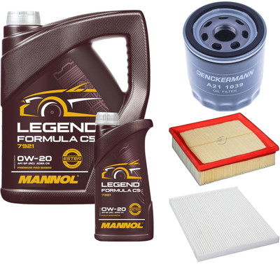 Inspektionspaket MANNOL 0W-20 Legend Formula C5 6L für Opel Corsa E 1.0