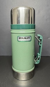 Vintage Aladdin Stanley Wide Mouth Vacuum Thermos 24oz w/ Handle Food/Drink Rare