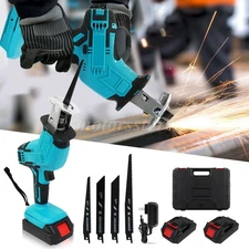 21V Cordless Reciprocating Saw with 2 Battery LED Light Power Reciprocating Saws